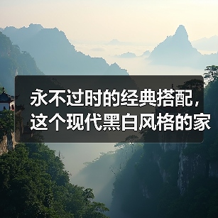永不过时的经典搭配，这个现代黑白风格的家