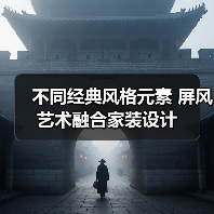 不同经典风格元素 屏风艺术融合家装设计（图3）