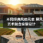 不同经典风格元素 屏风艺术融合家装设计（图3）