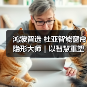 鸿蒙智选 杜亚智能窗帘 隐形大师｜以智慧重塑生活场景，让便捷融入每一处细节（图1）