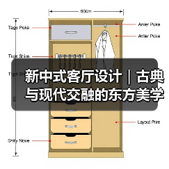 新中式客厅设计|古典与现代交融的东方美学(图4) 新中式客厅设计|古典与现代交融的东方美学(图4)