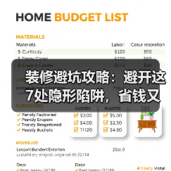 装修避坑攻略：避开这7处隐形陷阱，省钱又省心！（图3）