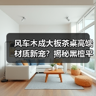 风车木成大板茶桌高端材质新宠？揭秘黑檀平