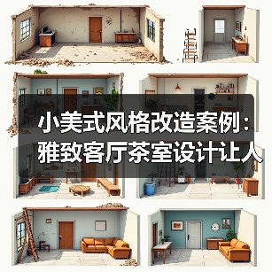 小美式风格改造案例：雅致客厅茶室设计让人流连忘返（图4）