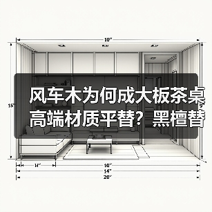 风车木为何成大板茶桌高端材质平替？黑檀替代新选择（图2）