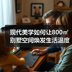 现代美学如何让800㎡别墅空间焕发生活温度？（图4）