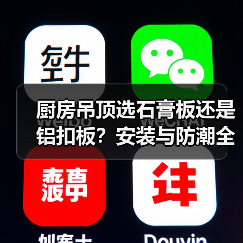厨房吊顶选石膏板还是铝扣板?安装与防潮全解析(图3) 厨房吊顶选石膏板还是铝扣板?安装与防潮全解析(图3)