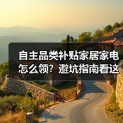 自主品类补贴家居家电怎么领？避坑指南看这