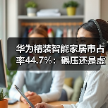 华为精装智能家居市占率44.7%:碾压还是虚火?(图1) 华为精装智能家居市占率44.7%:碾压还是虚火?(图1)