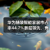 华为精装智能家居市占率44.7%断层领先,竞品如何追?(图2) 华为精装智能家居市占率44.7%断层领先,竞品如何追?(图2)