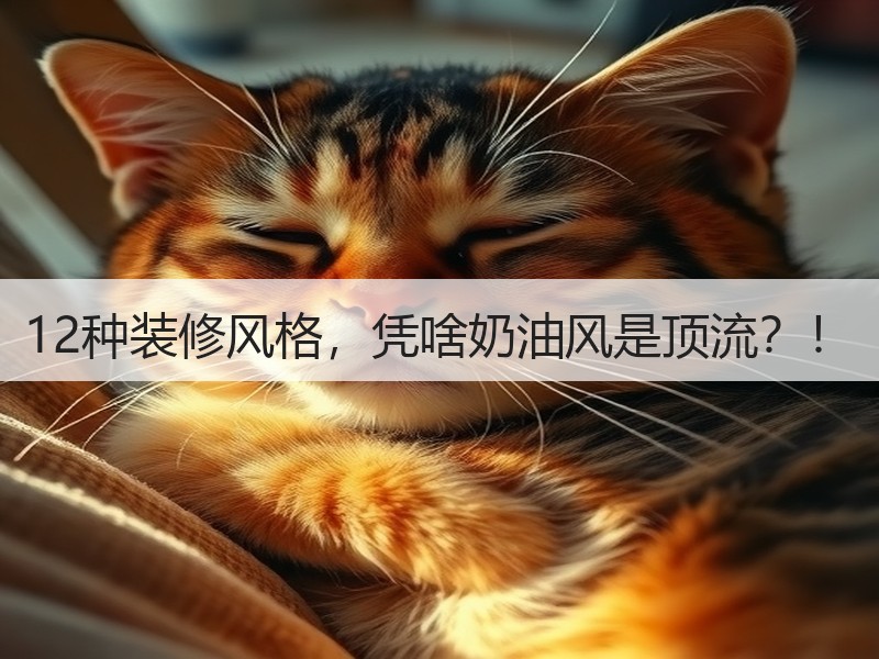 12种装修风格，凭啥奶油风是顶流？！