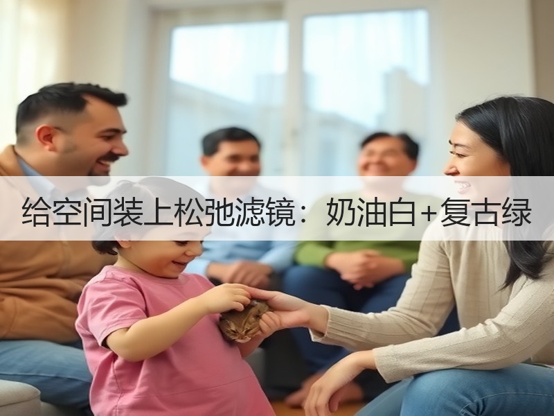 给空间装上松弛滤镜：奶油白+复古绿