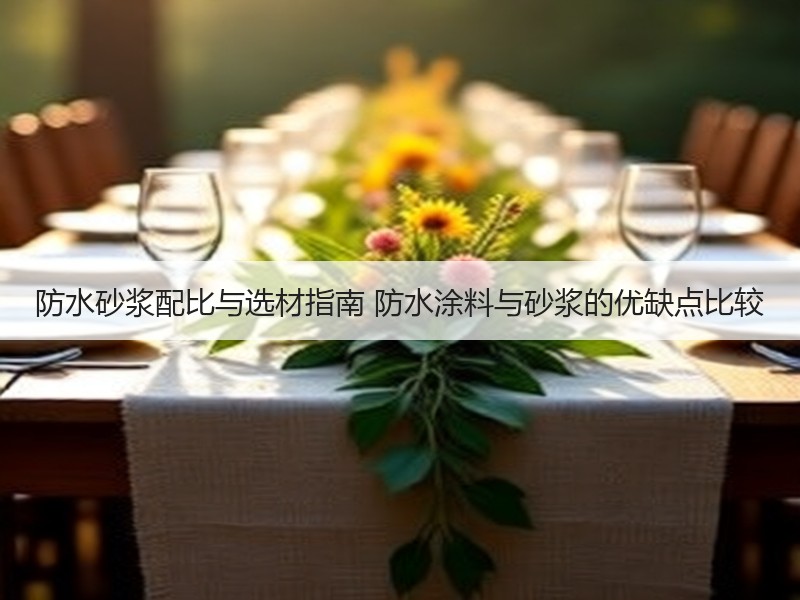 防水砂浆配比与选材指南 防水涂料与砂浆的