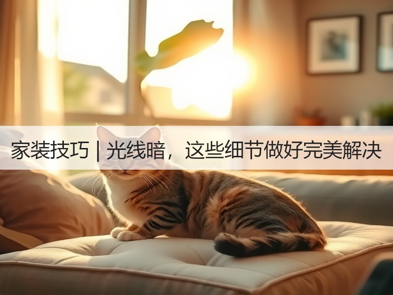 家装技巧 | 光线暗，这些细节做好完美解