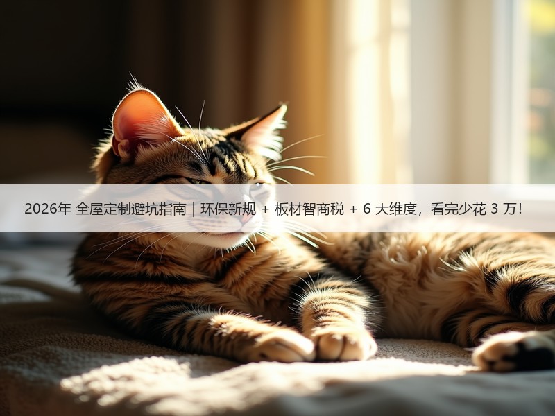 2026年 全屋定制避坑指南｜环保新规 