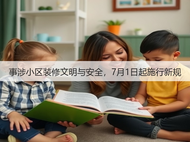 事涉小区装修文明与安全，7月1日起施行新