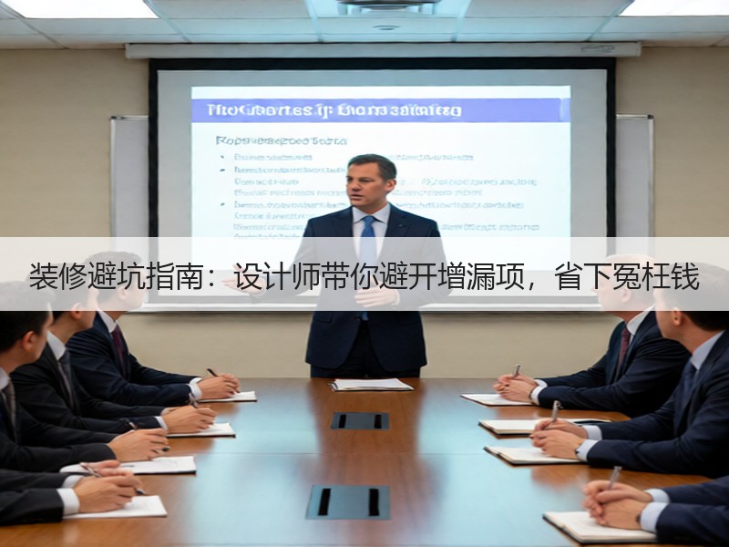 装修避坑指南：设计师带你避开增漏项，省下