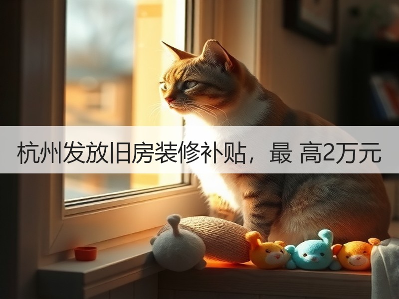 杭州发放旧房装修补贴，最 高2万元