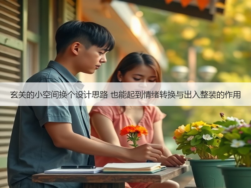 玄关的小空间换个设计思路 也能起到情绪转