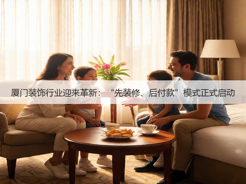厦门装饰行业迎来革新：“先装修、后付款”