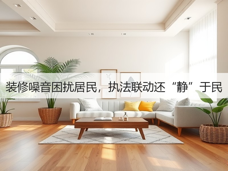 装修噪音困扰居民，执法联动还“静”于民