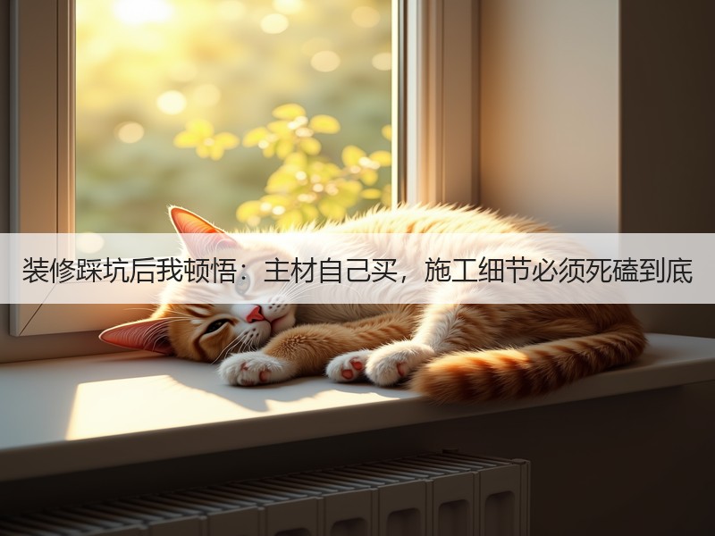 装修踩坑后我顿悟：主材自己买，施工细节必
