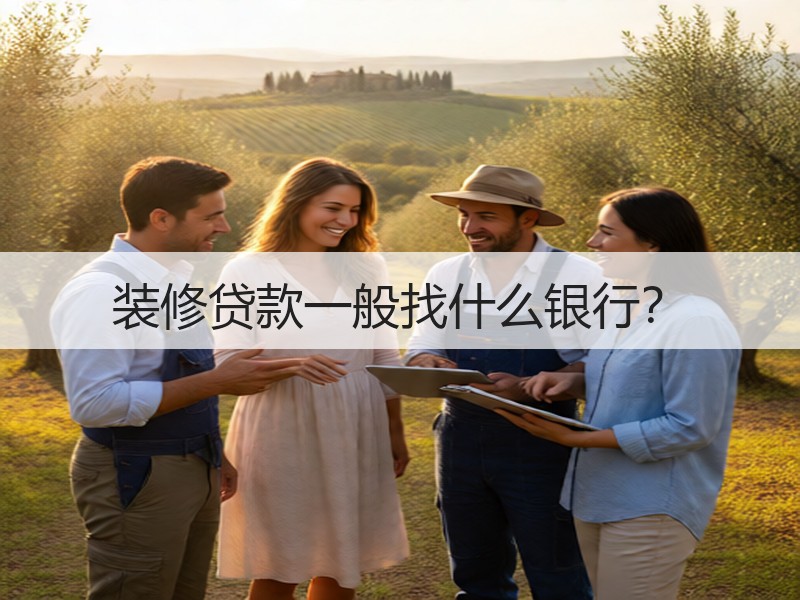 装修贷款一般找什么银行？