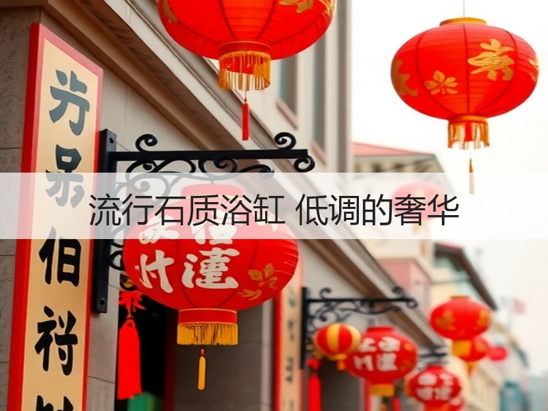 流行石质浴缸 低调的奢华