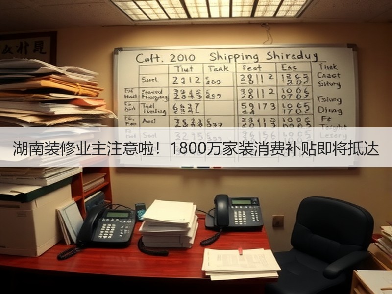 湖南装修业主注意啦！1800万家装消费补