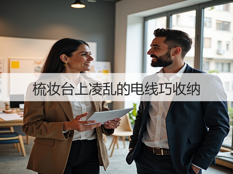 梳妆台上凌乱的电线巧收纳