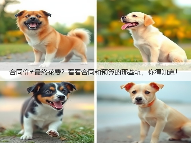 合同价≠最终花费？看看合同和预算的那些坑