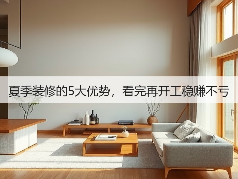 夏季装修的5大优势，看完再开工稳赚不亏