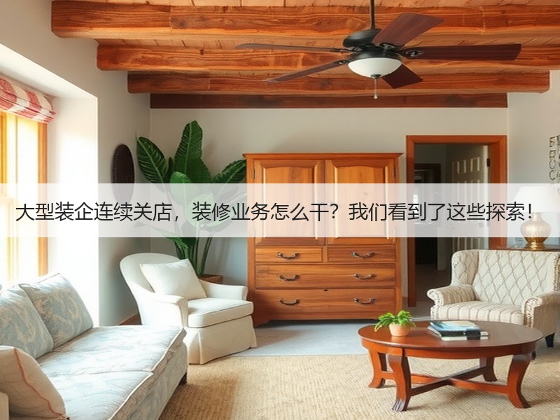 大型装企连续关店，装修业务怎么干？我们看