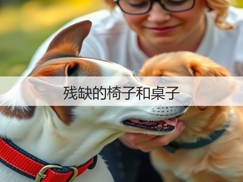 残缺的椅子和桌子